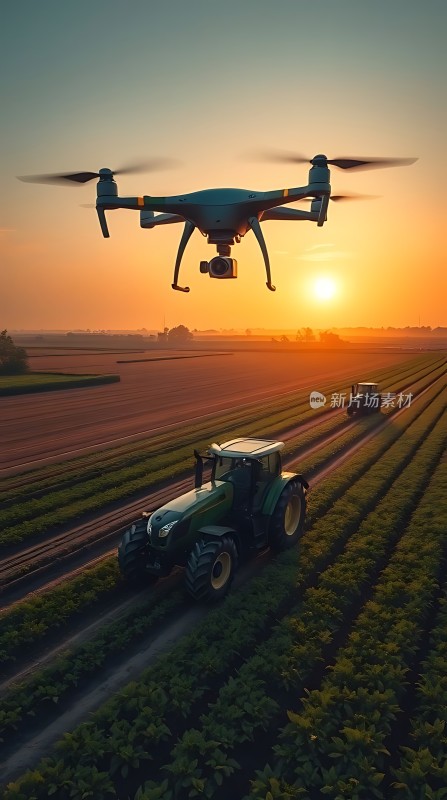 科技助力农业发展无人机与拖拉机协同作业