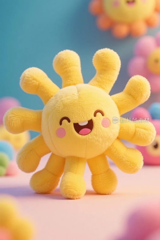 太阳玩偶可爱插画