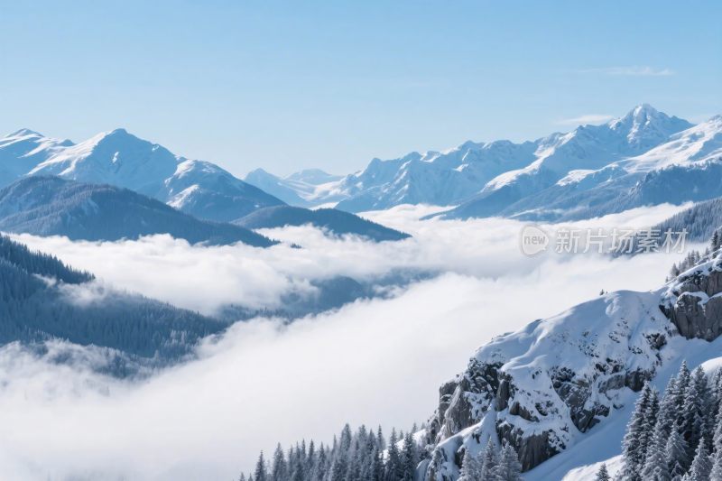 雪山云海风景图