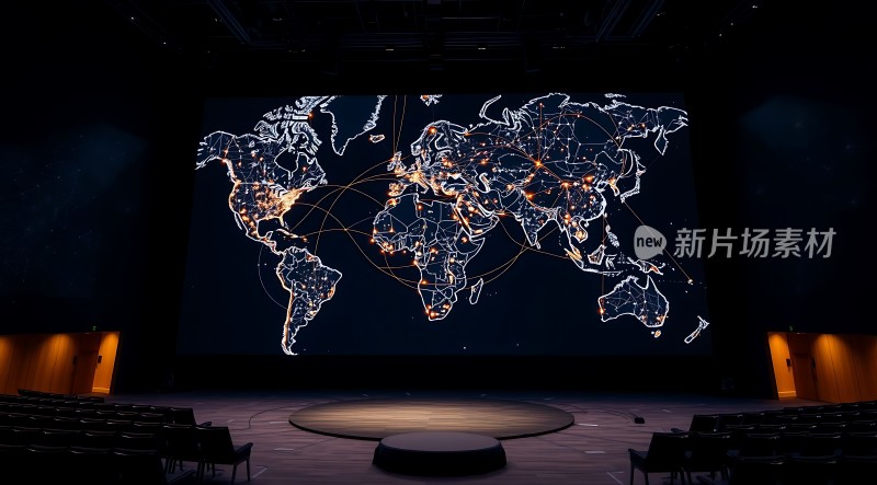 新片场素材世界地图展示