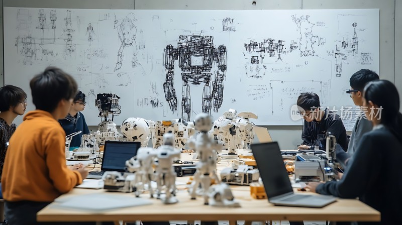 机器人研发团队头脑风暴会议