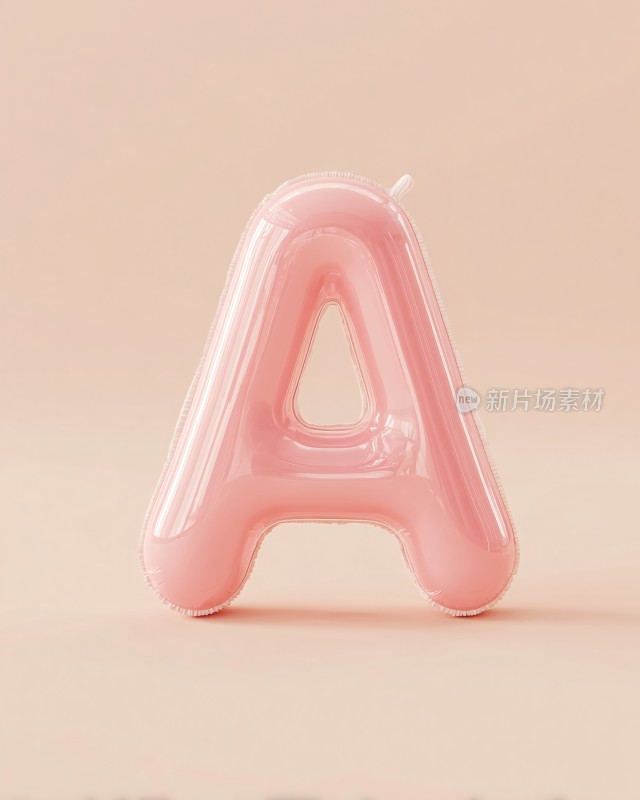 粉色充气字母摆件