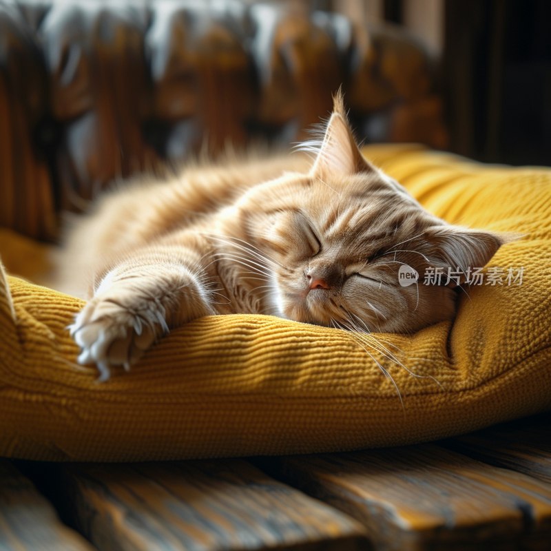 长毛猫睡姿可爱