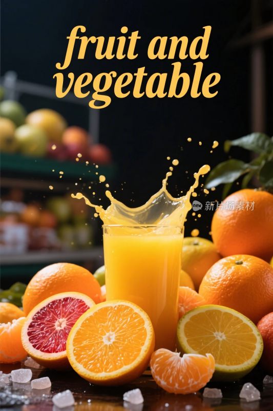 果蔬果汁宣传图