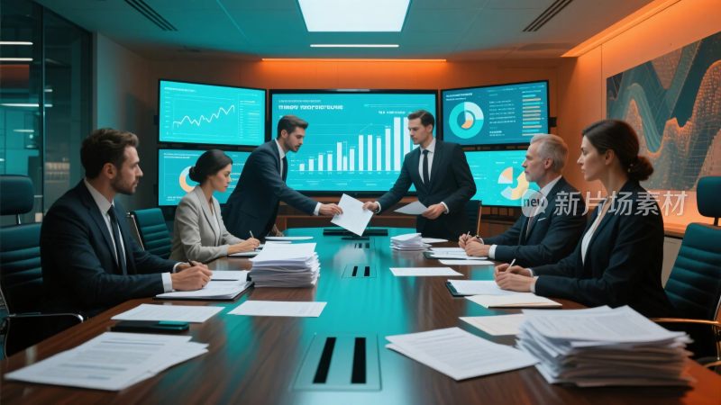 商务会议室会议场景