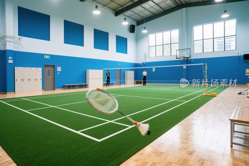 室内运动场馆羽毛球场景