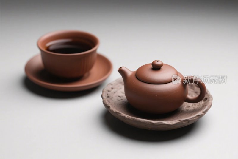 中式茶具静物展示