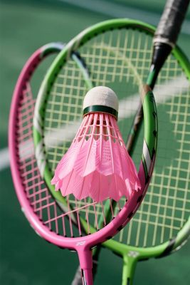 羽毛球与羽毛球拍特写