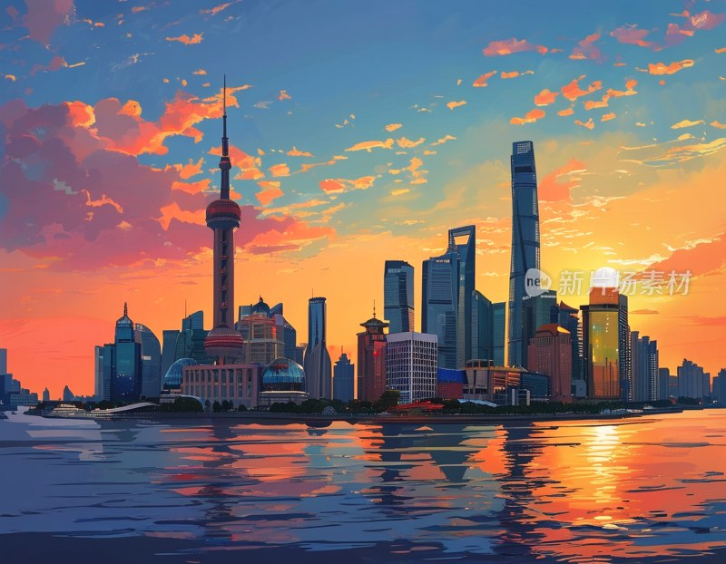 上海外滩夕照