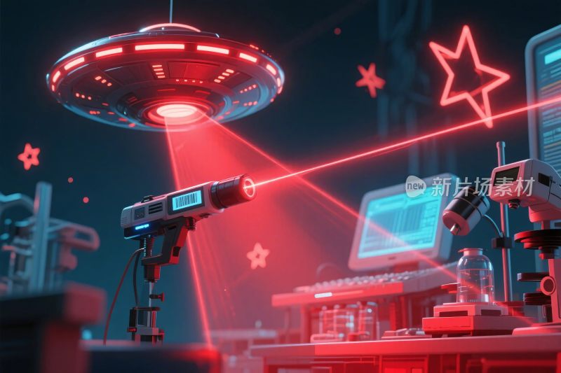 科幻飞碟实验室场景