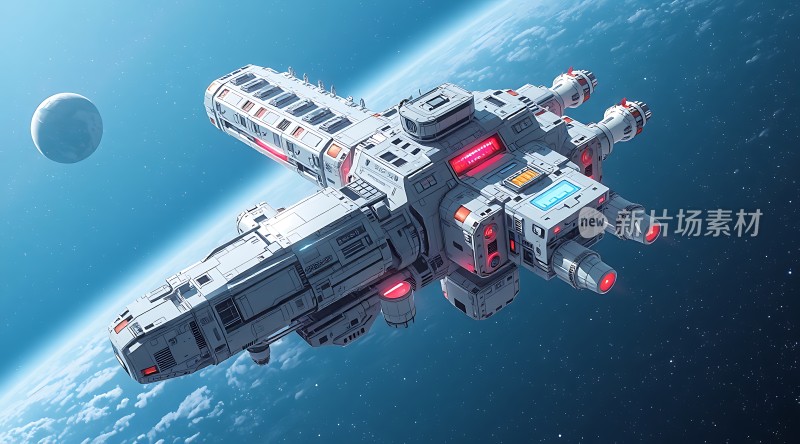 星际飞船遨游宇宙