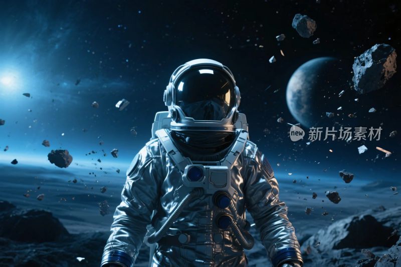宇航员太空科幻场景
