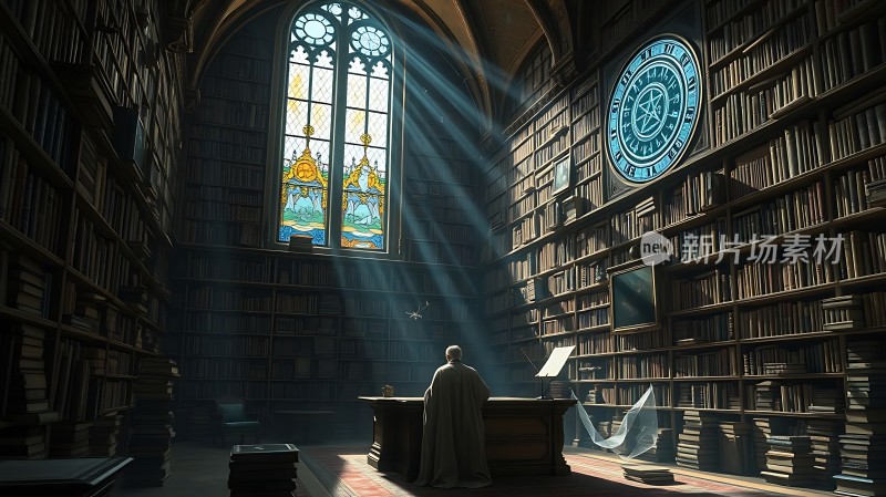 神秘图书馆里的学者
