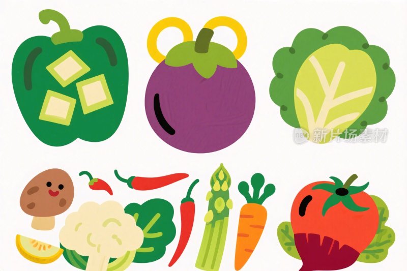 蔬菜插画集合