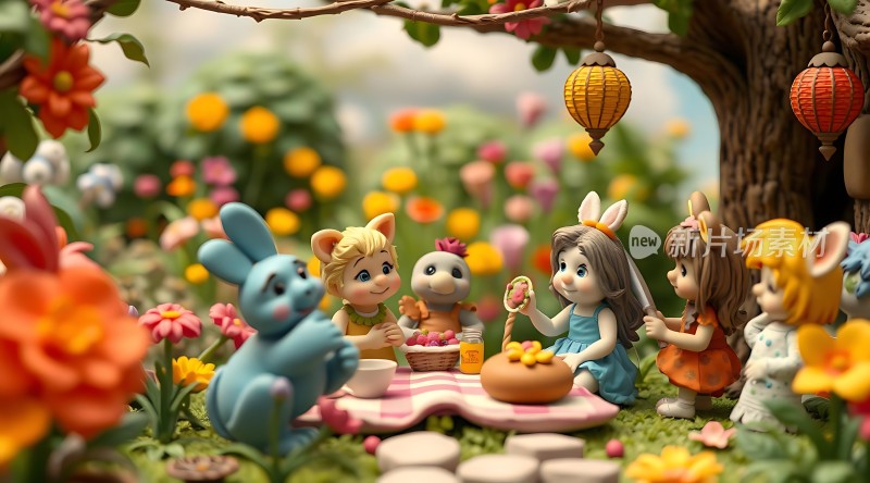 春日野餐梦幻童话世界