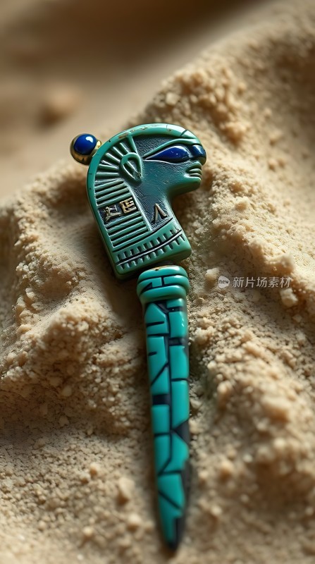 古埃及绿宝石法老头像项链