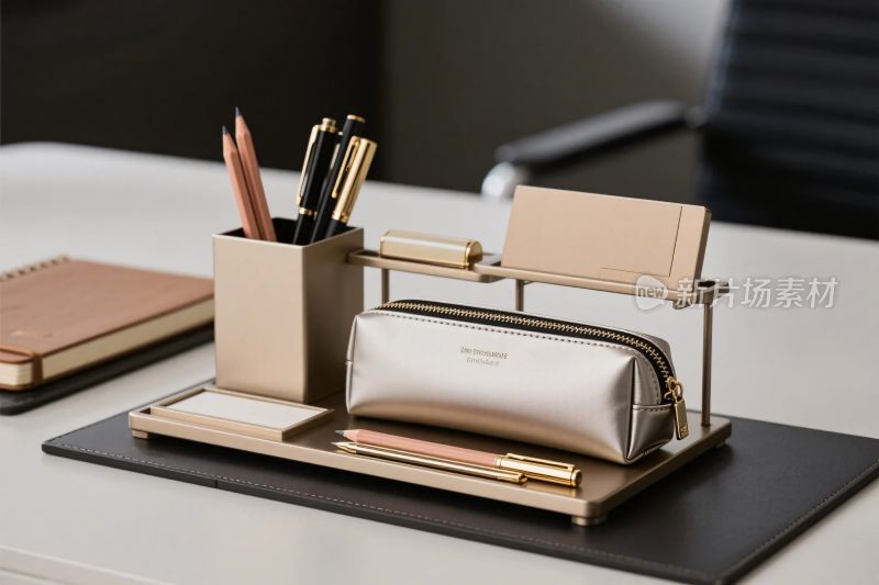 办公桌面文具布置
