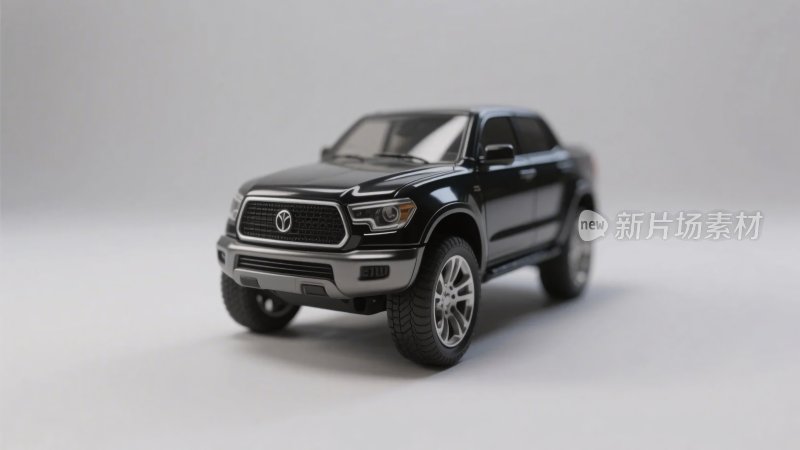 黑色皮卡车模型展示