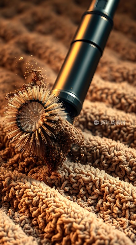 吸尘器刷头清理地毯灰尘