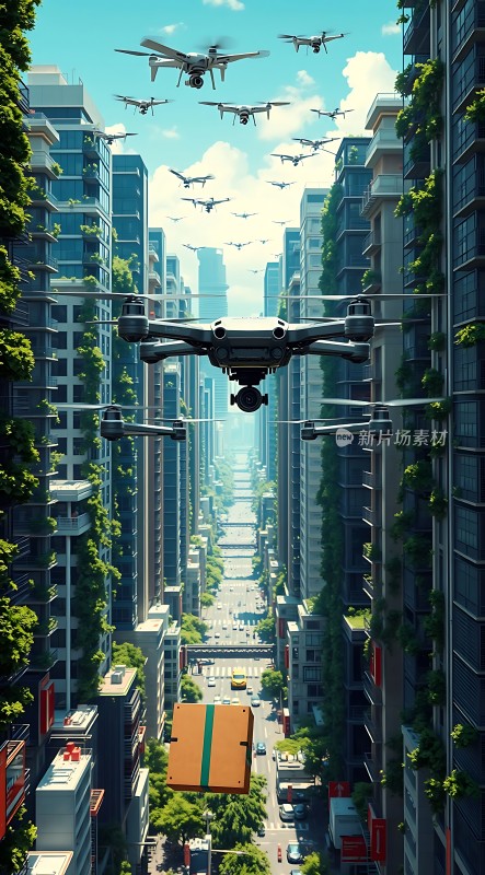 未来城市无人机配送