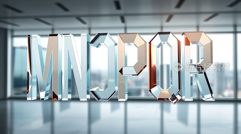 现代玻璃字体设计