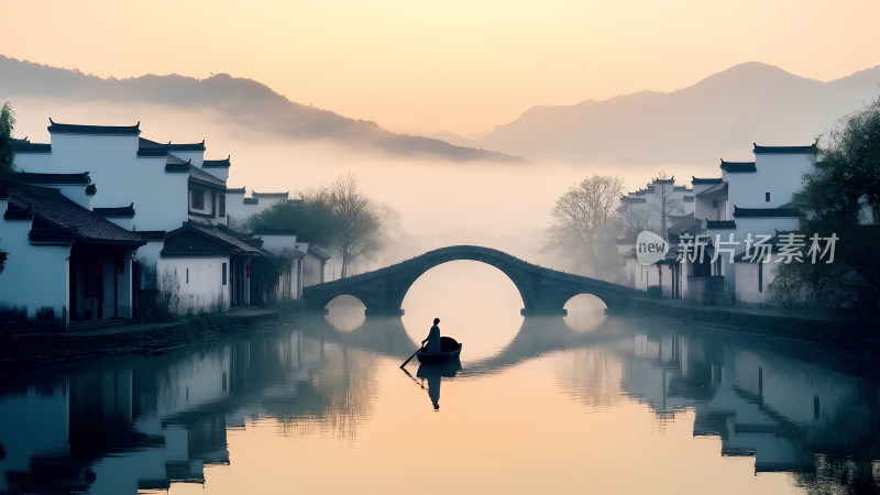 烟雨江南的诗意画卷 江南 古桥 烟雨