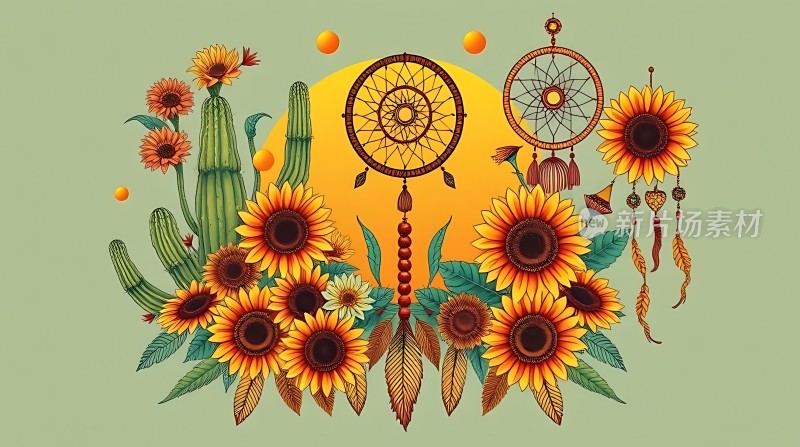 向日葵与捕梦网