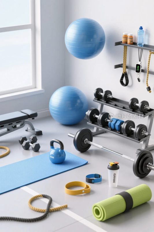 健身器材室内展示场景