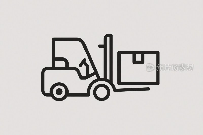 叉车货物运输图标