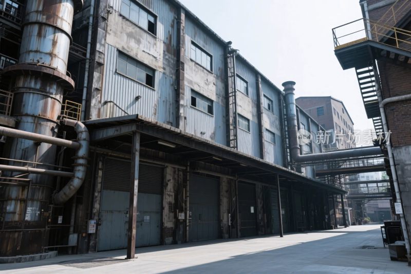 老旧工业厂房建筑场景