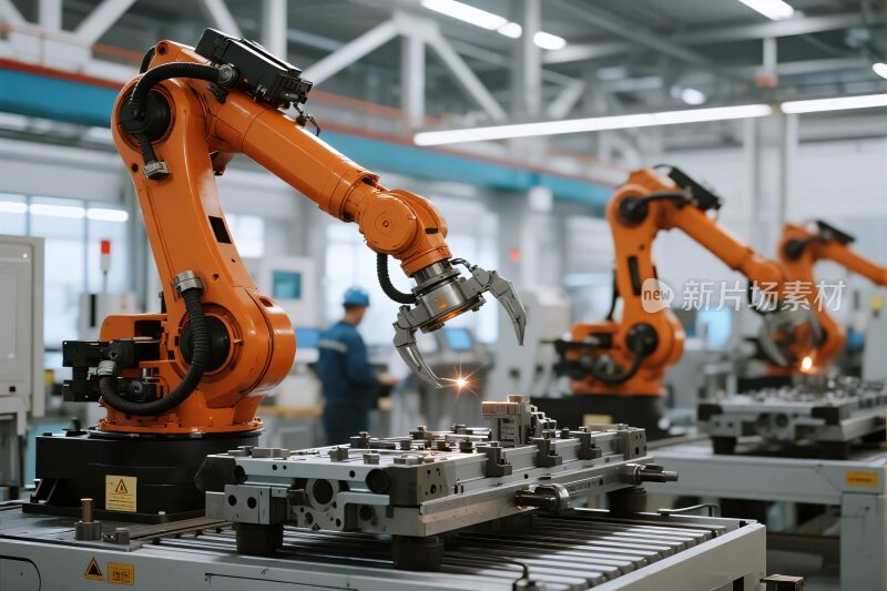 工厂自动化机械臂生产场景