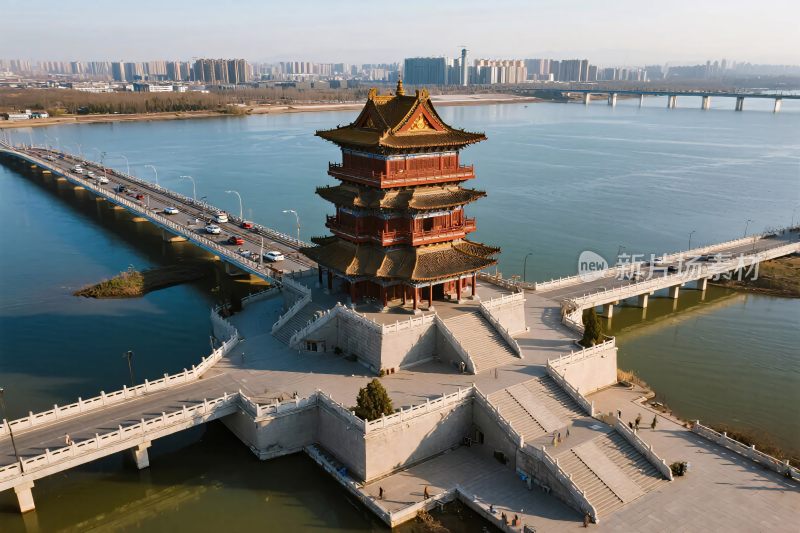 关帝庙古塔风光