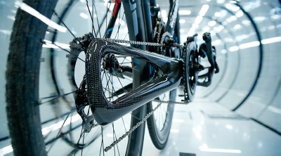 碳纤维自行车在风洞中测试