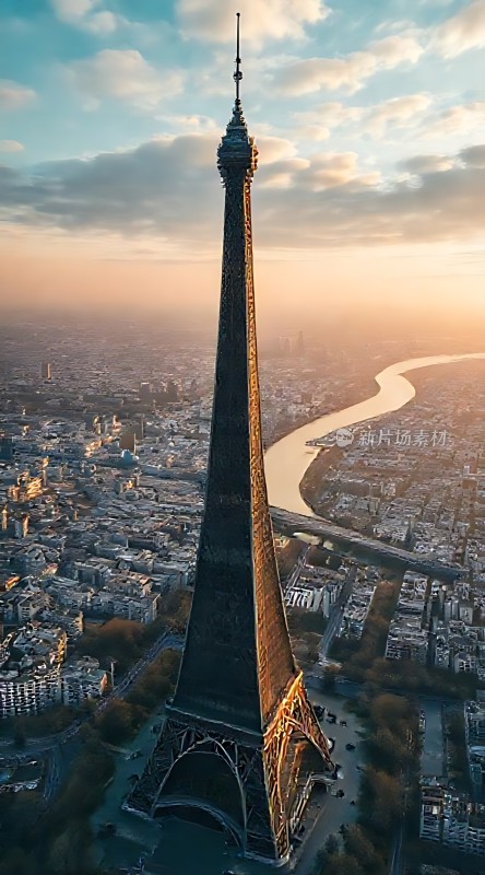 埃菲尔铁塔下的巴黎风光
