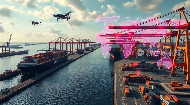 智能物流无人机与集装箱船协同作业