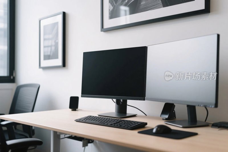 现代办公桌面场景