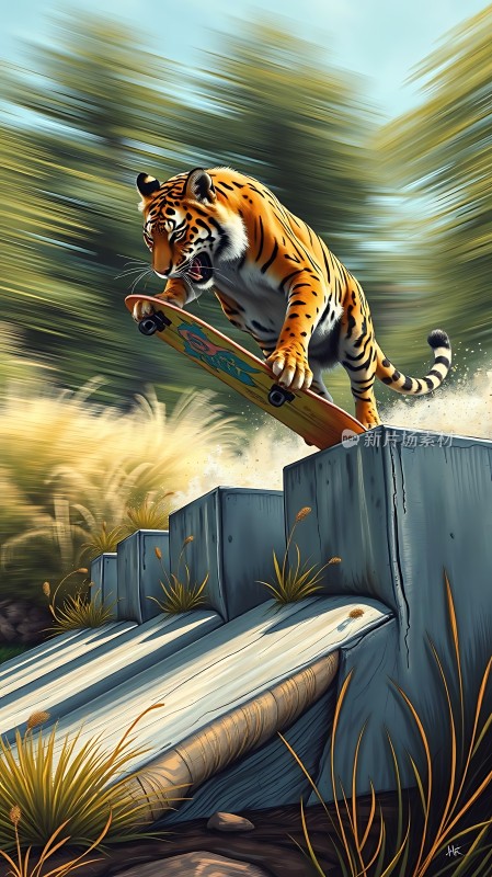 猛虎滑板挑战极限