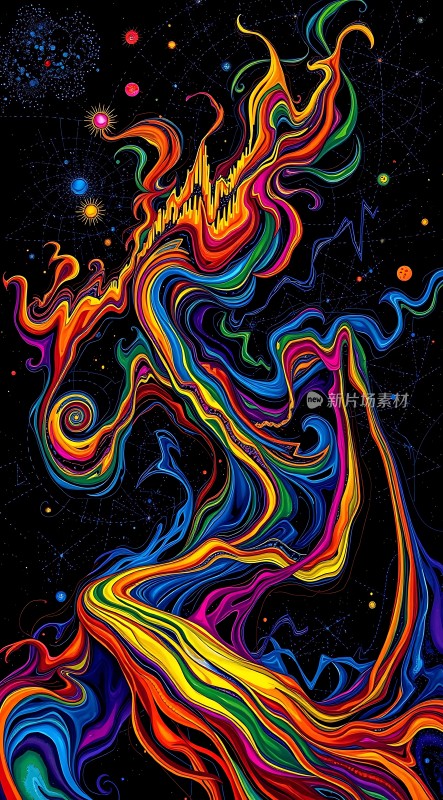 五彩斑斓的宇宙画卷