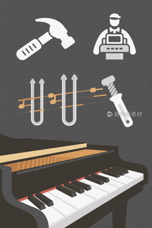 工具与乐器插画组合