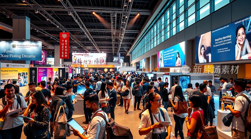 展会现场人潮涌动热闹非凡