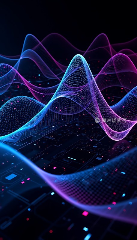 科技感十足的未来波形图