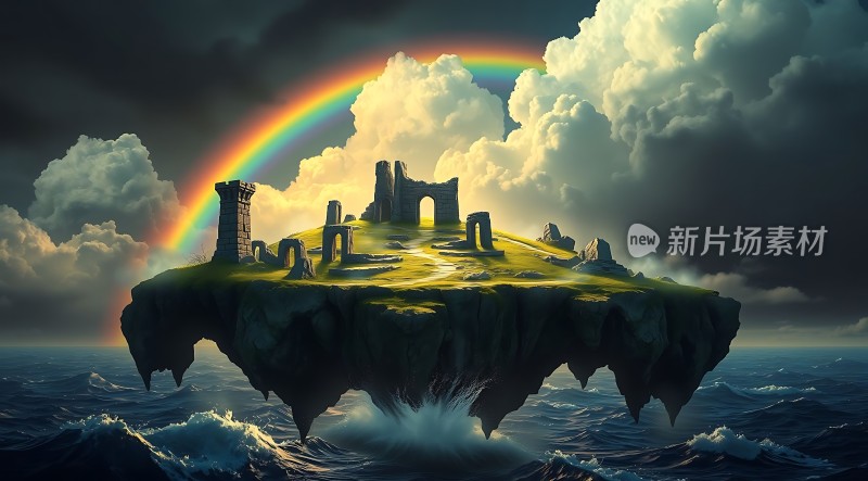 彩虹下的神秘岛屿