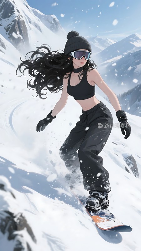 雪地风驰电掣少女