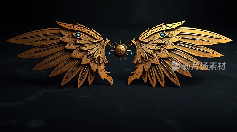 金色翅膀上的神秘眼睛