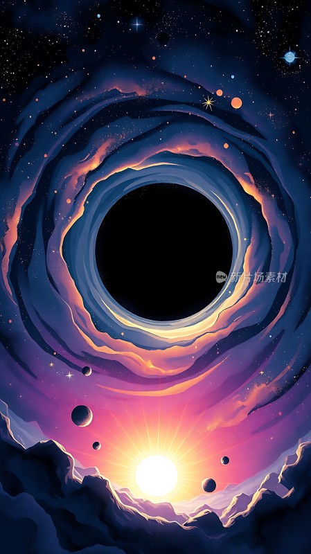 宇宙奇观黑洞与星系