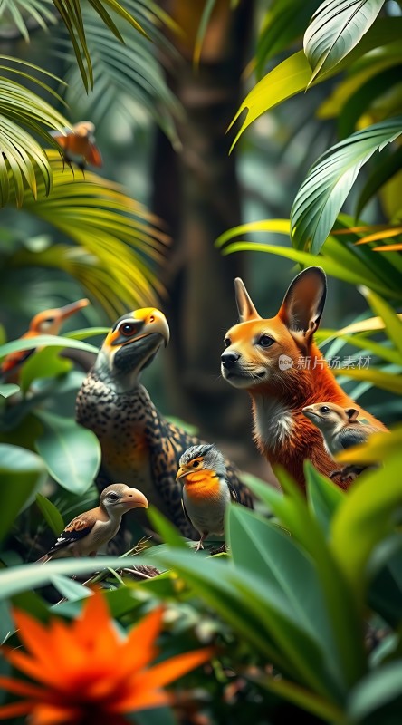 丛林奇遇记狐狸与鸟儿共舞