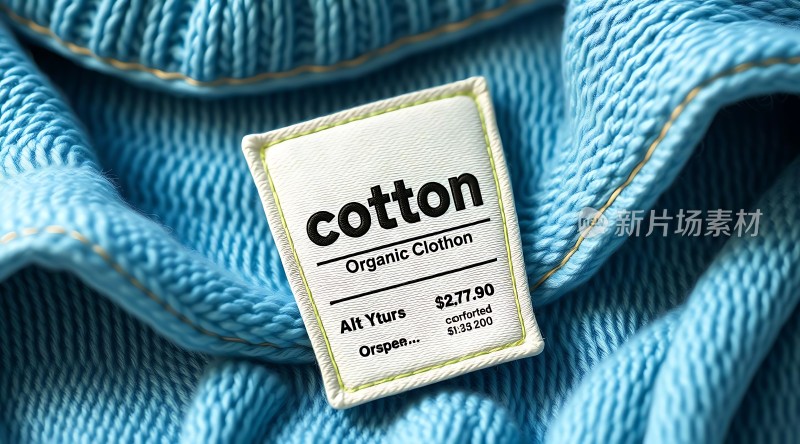 有机棉标签细节展示