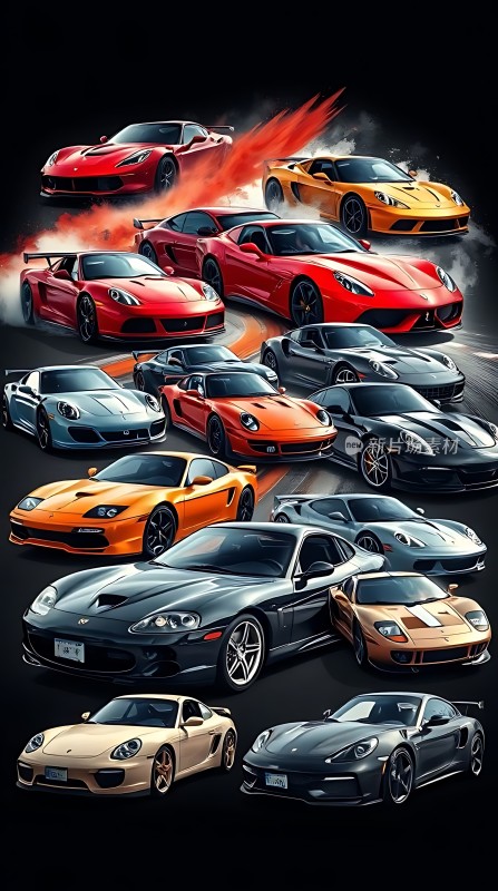 跑车盛宴速度与激情的碰撞