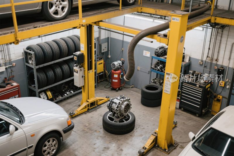 汽车维修车间场景