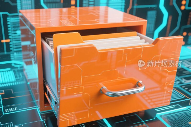 橙色科技文件柜